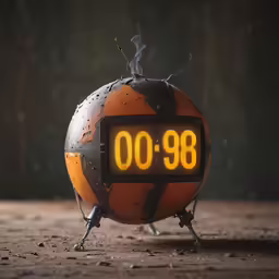 the clock is burning to just 00 - thirty