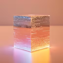 a light made out of squares sits on a table