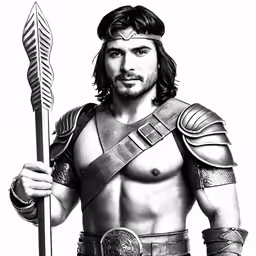 a man in armor with a sword