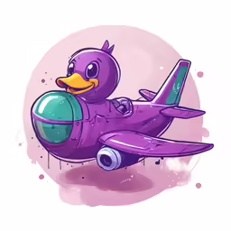 a cartoon style bird with a propeller