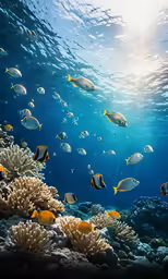 a very nice and colorful sea with some big fish