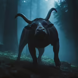 an animal that is walking in the dark