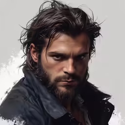 a very well - dressed guy with a mohawk in a digital painting