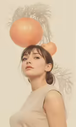 a person standing in front of an artistic portrait