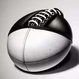 a close up of a soccer ball on a table