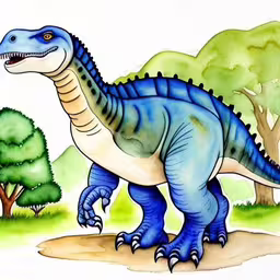 a watercolor painting of an iguah