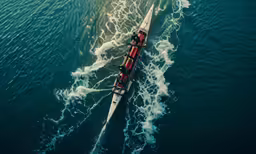 a boat that is riding in the water