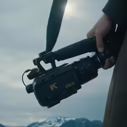 someone holding a camera in their hand