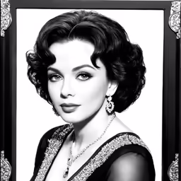 a portrait is shown in a black and white image