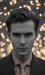 a man wearing a suit and tie posing for a photo