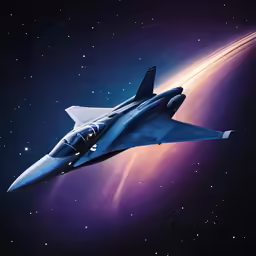 there is a picture of an aircraft going into space