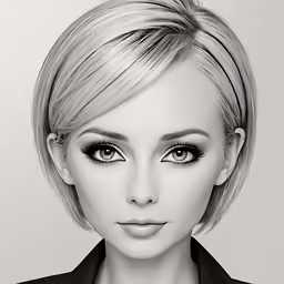 a beautiful woman with long blond hair and makeup