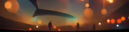 several lights are placed in the middle of a photo