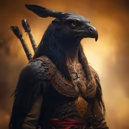 a giant creature is dressed in a dark costume
