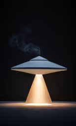 the light is on with smoke coming out