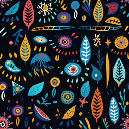 an image of bright art with many different things