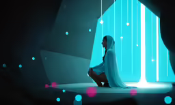 an artist uses the image as a backdrop for this ad