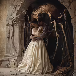 an image of the prince and the princess hugging each other