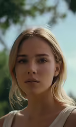 a very pretty lady with blond hair
