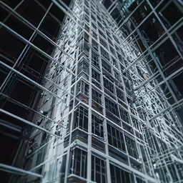 a tall building with a number of windows on it