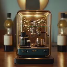 a unique looking device with multiple types of equipment