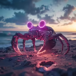 a close up of an animal on the beach