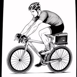 a bicycle is shown in a black and white background
