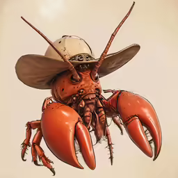 a weird looking animal with two hats on its head