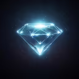 a glowing diamond that appears to have been made of glowing lines