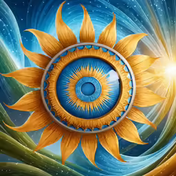 a very nice and colorful artwork featuring an eye
