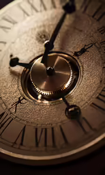 the clock has roman numerals on it