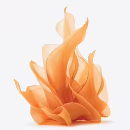 an orange flower with long hair on it