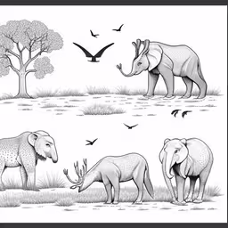 two images of elephants standing on the ground