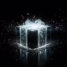 a square object with lights on the sides in the middle