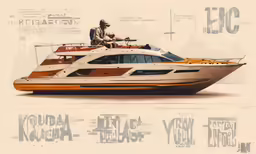 an advertisement for a motor yacht in the 1960s