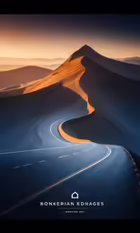 a winding road on top of a tall mountain