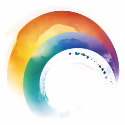 the rainbow with text that reads
