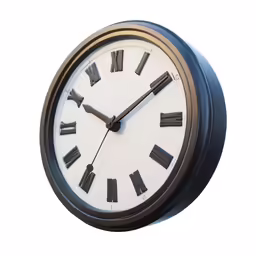 a white and black clock on a wall