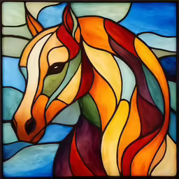 a colorful horse that is very cute