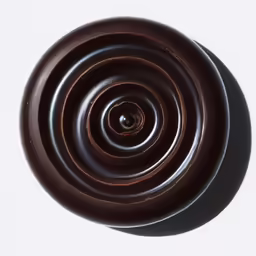 a close up view of the bottom end of a brown object