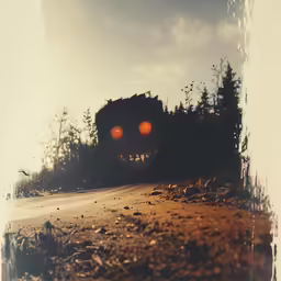 the creepy lights in this photograph are actually glowing