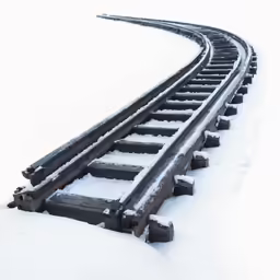 the track on the mountain covered with snow