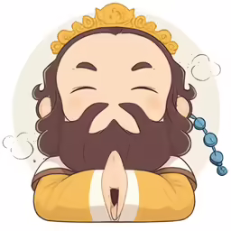 an illustration of a man with a crown on his head