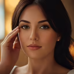 a young asian woman with eye shadow and smoky eyes