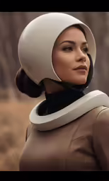 the woman has a big hat on top of her head