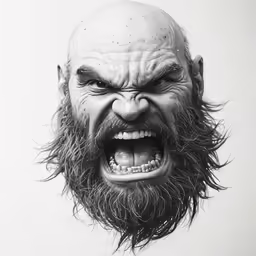 an image of a man that has his mouth open