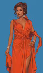 a person with a dress and a very tall leg