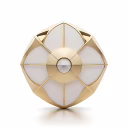 a modern, golden object that has been designed to resemble a piece of art