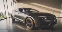 the new alfa coupe is parked by the window