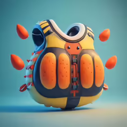a very cute little yellow and black device